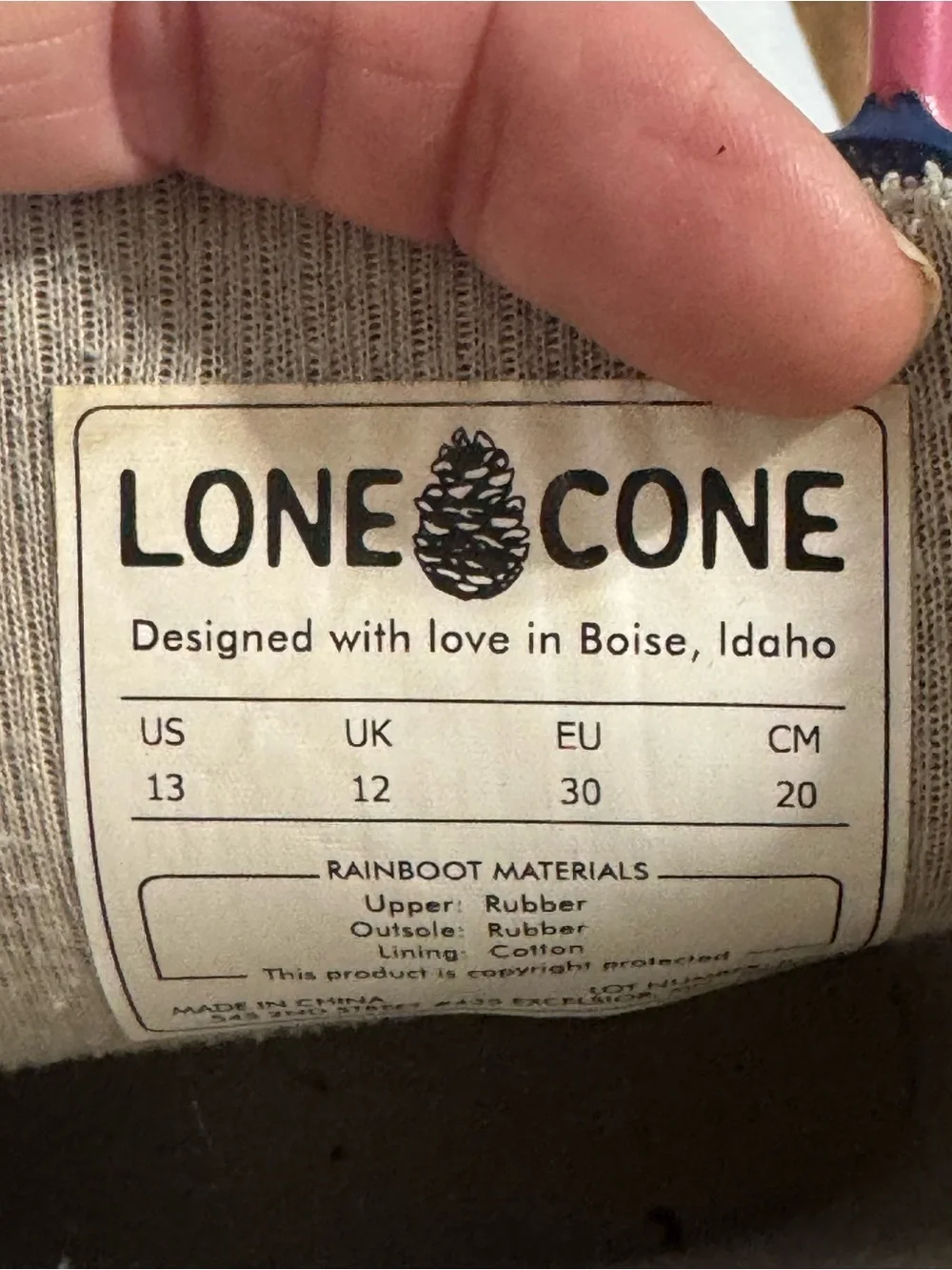 Lone Cone Rubber Boots